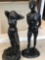 Pair signed statues 14 inches tall