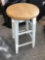 23 inch white painted stool