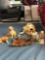 Lot of assorted dog figurines and ashtray