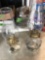 Pair of oil lamps with Chimneys