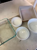 Pyrex bowls clear glass baking dish and other