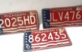 3- Michigan 1976 License plates