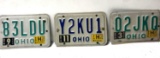 3- Ohio cycle license plates