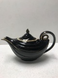 Hall 0670 6 cup Black and Gold Tea pot