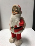 Vintage wind up ringing bell Santa Claus 10 inches tall