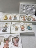 5- sets of Bradford Exchange Angel ornaments