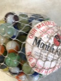 100 1950s glass marbles