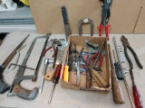 Miscellaneous tool lot w/ hack saw