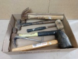 Six assorted hammers