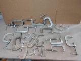 16 assorted C clamps