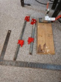 Three clamps and a square