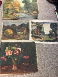 4- paintings on canvas
