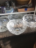 4-Vintage crystal bowls