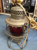 New York central lantern red globe changed to lamp