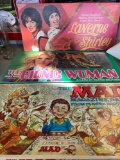 Vintage board games The mad magazine Bionic woman Laverne & Shirly