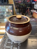 #3 crock with handle and lid