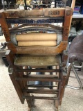 Antique Anchor Brand folding bench wringer 1896