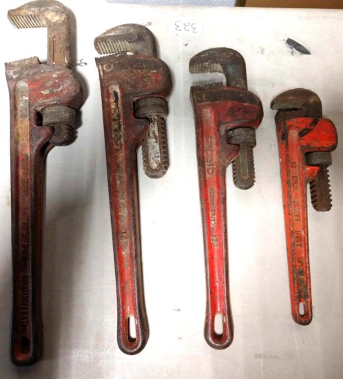 4 RIDGID pipe wrenches
