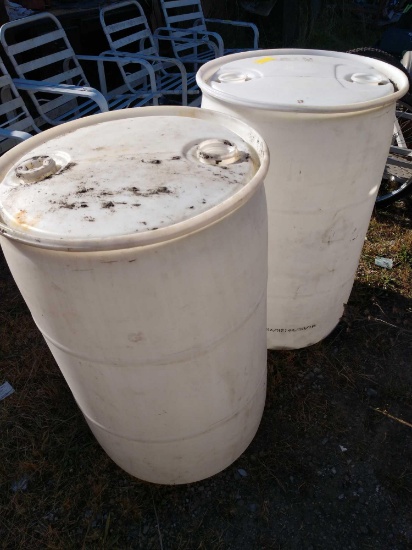 Two 55 gallon drums