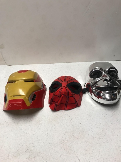 B-1 3 masks, iron man- Spider-Man