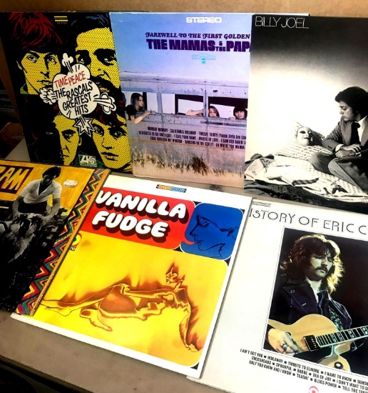 6- Vintage Albums Vanilla Fudge- Eric Clapton - Billy Joe- The Rascals