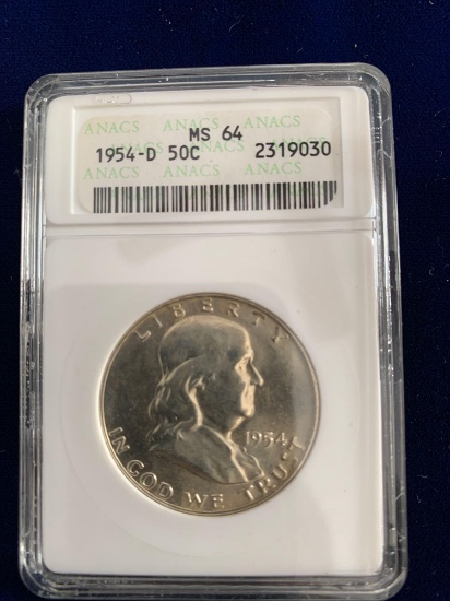 1954-D Franklin half dollar