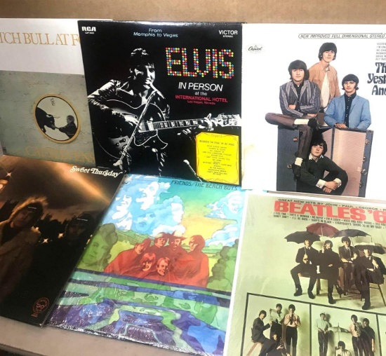 6- Vintage Albums Beatles- Elvis - The Beach Boys