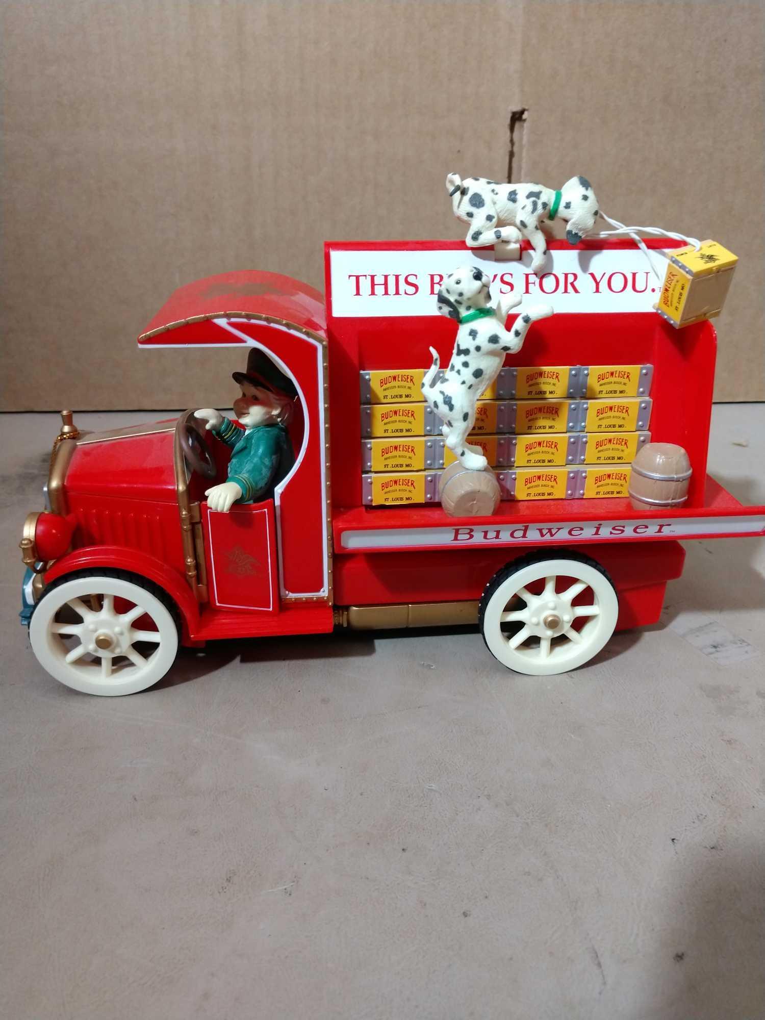 Budweiser delivery truck wind up animation. | Proxibid
