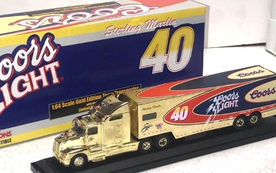 Racing Champions Coors Light 1/64 scale gold edition team Transporter limited edition die cast