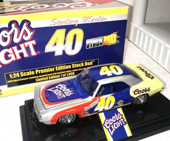 Racing Champions Coors Light 1/24 scale Premier Edition stock rod limited edition 40 Sterling Marlin