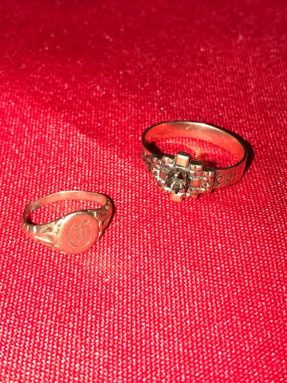 2- 10 Kt Gold Rings