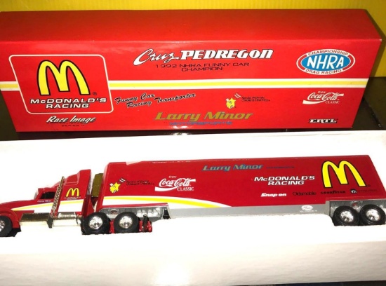 Ertl Race Image Cruz Pedregon NHRA McDonals tractor trailer 1:64 scale die cast