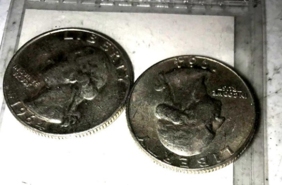 2- silver quarters