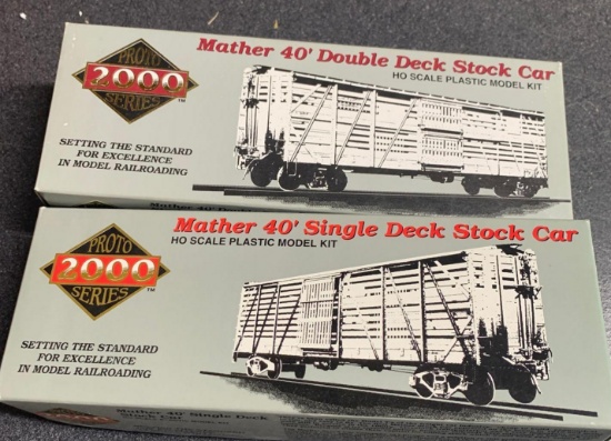 Two Proto 2000 Series Ho Scale train cars