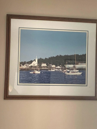 Framed sailboat print