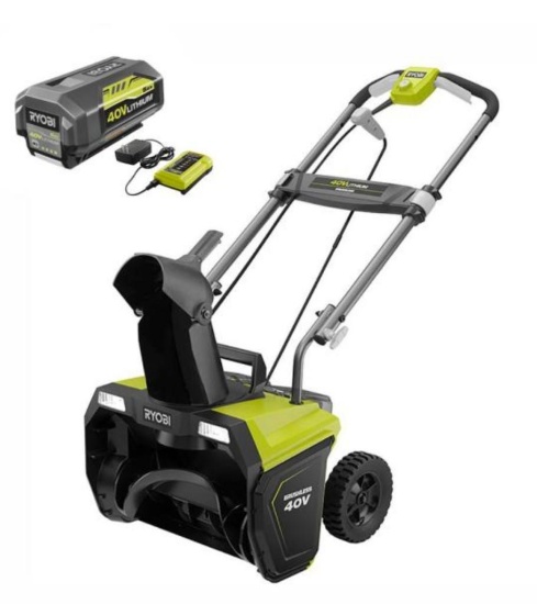 Ryobi battery powered snowblower