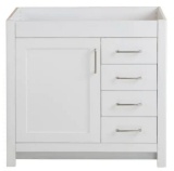 Westcourt 36 inch vanity in white +37 inch stone affects vanity top