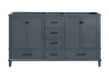 Merrifield 60 inch bathroom vanity cabinet and dark gray