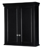 Bathroom storage wall cabinet in espresso