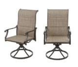 Riverbrook four-pack padded sling swivel dining chairs