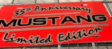 35th anniversary Mustang limited edition tin sign
