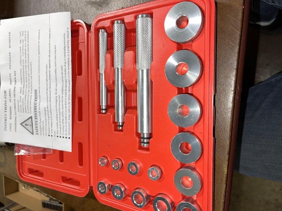 17 piece bushing, bearing, driver installer , remover aluminum metric tool kit