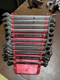 Lot of 11 wrenches snap on 7 line wrenches and 4 combination wrenches