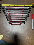 Snap on combination wrenches lot of 8 SAE