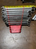 Snap on lot of nine combination wrenches