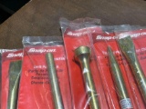 Lot of five air chisel bits snap on brand new