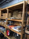 Wooden warehouse shelves