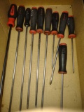 10 long snap-on screwdrivers