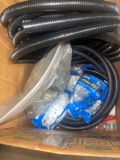 box of hoses and cable connectors
