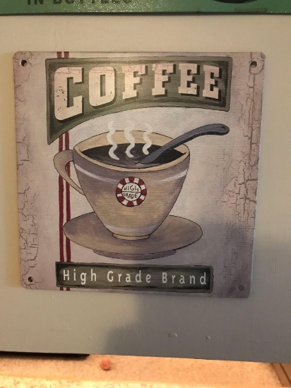 Coffee tin sign